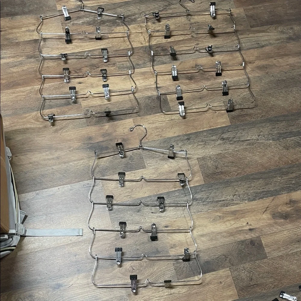 Multi-Tier Skirt/Pant Hangers with Clips - Set of 3